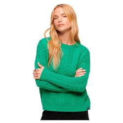 Superdry Damen Strickpullover aus Draht Pullover, Woodland Green, 34 von Superdry