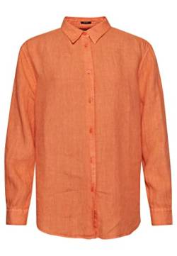 Superdry Damen Studios Casual Linen BF Shirt Kapuzenpullover, Jaffa Orange, 36 von Superdry