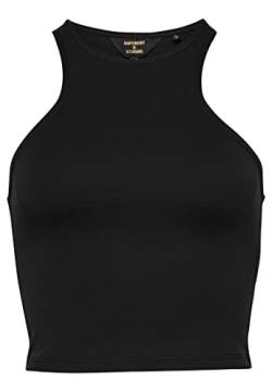 Superdry Damen Studios Racer-Tanktop aus Jersey Schwarz 36 von Superdry