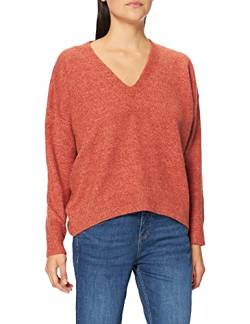 Superdry Damen Studios Slouch VEE Knit Pullover Sweater, Burnt Brick, L von Superdry