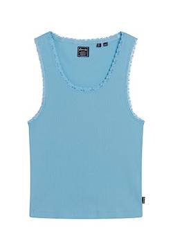 Superdry Damen T-Shirt Typ Weste Hemd, blau (Air Blue), Small von Superdry