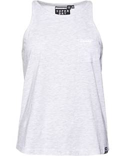 Superdry Damen Tank Top OL Essential Tank Größe Large (Herstellergröße: 14), Farbe Light Grey von Superdry