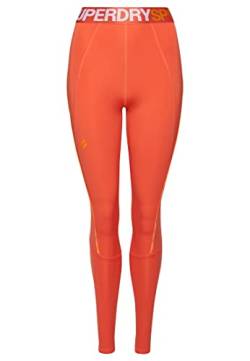 Superdry Damen Train Branded Elastic Legging Kapuzenpullover, Cali Coral, 44 von Superdry