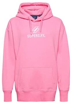 Superdry Damen Übergroßes Hoodie mit strukturierter Applikation Marne Pink XS/S von Superdry
