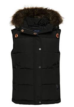 Superdry Damen VINTAGE EVEREST FAUX FUR GILET A7 – Weste, Black, von Superdry