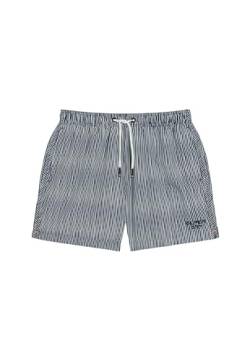 Superdry Herren 15" Badeshorts aus recyceltem Material mit Print Marineblau Wasserfarben Streifenprint XL von Superdry