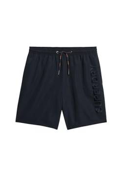 Superdry Herren 17" Premium Badeshorts mit Stickerei Finster Marineblau XL von Superdry