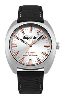 Superdry Herren Analog Quarz Uhr mit Leder Armband SYG228B von Superdry