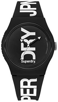 Superdry Herren Analog Quarz Uhr mit Silikon Armband SYG189BW von Superdry