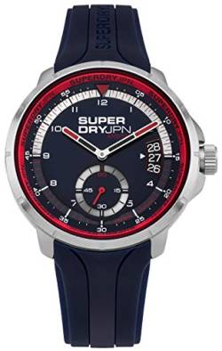 Superdry Herren Analog Quarz Uhr mit Silikon Armband SYG217U von Superdry