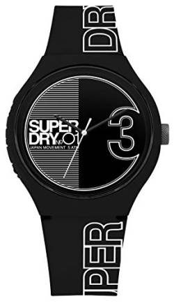 Superdry Herren Analog Quarz Uhr mit Silikon Armband SYG239BW von Superdry