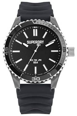 Superdry Herren Analog Quarz Uhr mit Silikon Armband SYG241E von Superdry