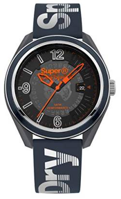 Superdry Herren Analog Quarz Uhr mit Silikon Armband SYG250U von Superdry