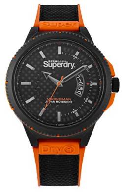 Superdry Herren Analog Quarz Uhr mit Stoff Armband SYG245BO von Superdry