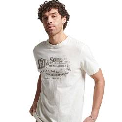 Superdry Herren Camiseta estampada Businesshemd, Chalk, XXL von Superdry