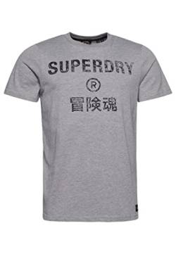 Superdry Herren Camiseta estampada Businesshemd, Grau (Grey Marl), M von Superdry