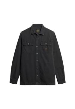 Superdry Herren Canvas Workwear Overshirt T-Shirt, schwarz, XXL von Superdry