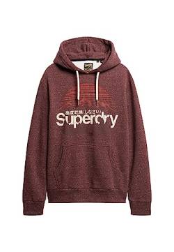 Superdry Herren Cl Outdoors Graphic Hood Sweatshirt, rot (Burgundy Heather), Large von Superdry