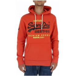 Superdry Herren Classic Vl Heritage Hoodie Sweatshirt, Denim Co Rust Orange, M von Superdry