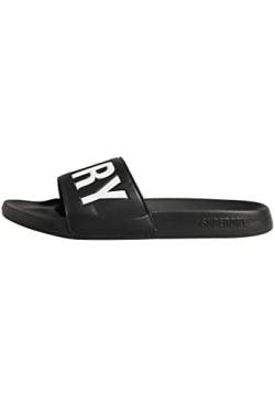 Superdry Herren Code CORE Pool Slide Schiebe-Sandalen, Black/Optic, Small von Superdry