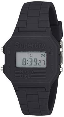 Superdry Herren Digital Quarz Uhr mit Silikon Armband SYGSYG201B von Superdry