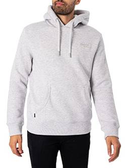 Superdry Herren Essential Hoodie aus Bio-Baumwolle mit Logo Gletschergrau Meliert XXL von Superdry