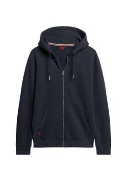 Superdry Herren Essential Kapuzenjacke mit Logo Finster Marineblau XL von Superdry