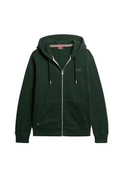 Superdry Herren Essential Kapuzenjacke mit Logo Waldgrün S von Superdry