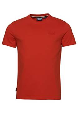 Superdry Herren Essential Logo Emb Tee C2-Nicht gemustertes T-Shirt (M), Denim Co Rust Orange, S von Superdry