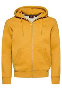 Superdry Herren Essential Logo Zip Hoodie Kapuzenpullover, Mustard Yellow Marl, XXL von Superdry