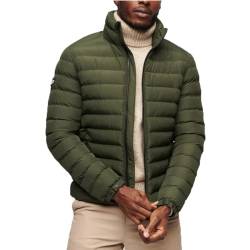 Superdry Herren Gesteppte Jacke, Dunkles Moosgrün, M von Superdry