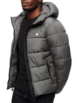 Superdry Herren Gesteppte Jacke, Grau (Dark Slate Grey), Small von Superdry