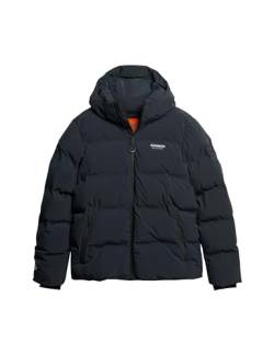 Superdry Herren Hooded Boxy Puffer Jacket Jacke, Eklipse Navy, Large von Superdry