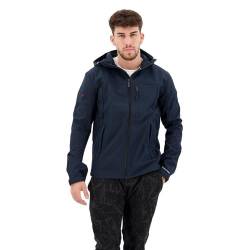 Superdry Herren Hooded Soft Shell Jacket Baby Jacke, Eclipse Navy, L von Superdry