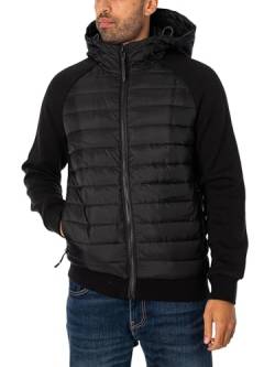 Superdry Herren Hooded Storm Hybrid Padded JKT Sweatshirt, schwarz, Small von Superdry