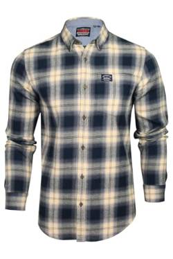 Superdry Herren L/S Cotton Lumberjack T-Shirt, Cedar Check Navy, L von Superdry