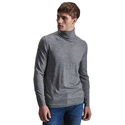 Superdry Herren Merino Rollneck Polo-Pullover, Madison Grey Marl, Small von Superdry