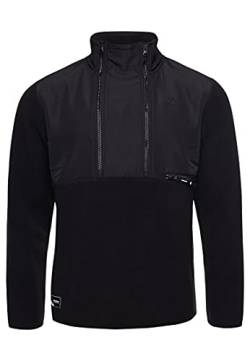 Superdry Herren Mountain Sport Fleece 1/2 Zip Cardigan Sweater, Black, XXL von Superdry