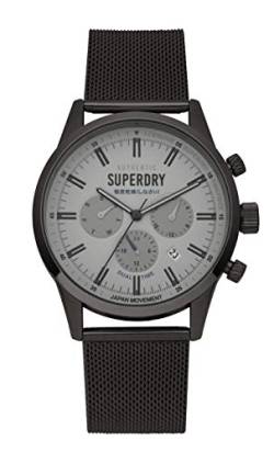 Superdry Herren Multi Zifferblatt Quarz Uhr mit Edelstahl Armband SYG256SMB von Superdry