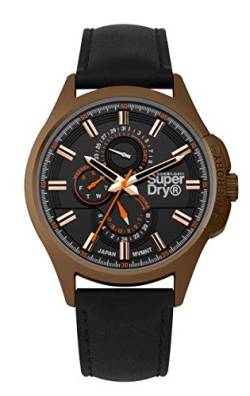 Superdry Herren Multi Zifferblatt Quarz Uhr mit Leder Armband SYG258BBRG von Superdry