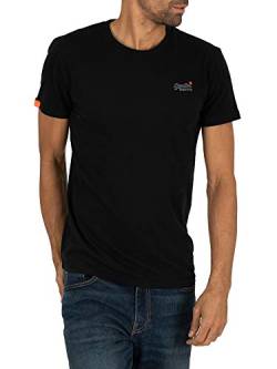 Superdry Herren ORANGE Label Vintage EMB Tee T-Shirt, Schwarz (Black 02A), X-Small von Superdry