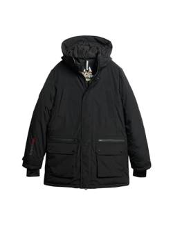 Superdry Herren Parka Jacke, schwarz, XL von Superdry