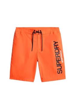 Superdry Herren Sportswear Boardshorts aus recyceltem Material Orange M von Superdry