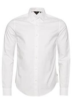 Superdry Herren Studios Cotton Twill Shirt Kapuzenpullover, Optic, M von Superdry