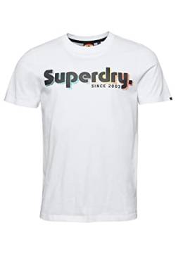 Superdry Herren Terrain Logo Classic T Shirt Businesshemd, Optic, XXL von Superdry