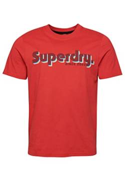 Superdry Herren Terrain Logo Classic T Shirt Businesshemd, Rot (Soda Pop Red), S von Superdry