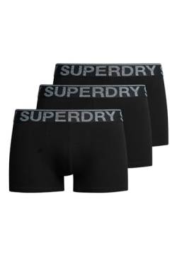 Superdry Herren Trunk Triple Pack Boxershorts, Black, von Superdry
