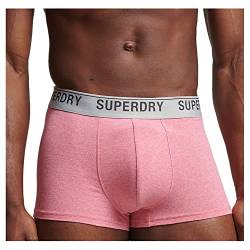 Superdry Herren Unterhosen aus Bio-Baumwolle im 3er-Pack Burgunderrot/Rot/Pink XL von Superdry