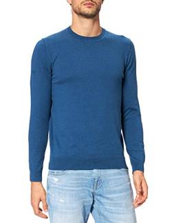 Superdry Herren Vintage EMB Cotton/Cash Crew Pullover Sweater, Hoxton Blue Marl, XL von Superdry