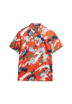 Superdry Herren Vintage Hawaiian S/S Shirt Hemd, Aya Burnt Orange Floral, L von Superdry